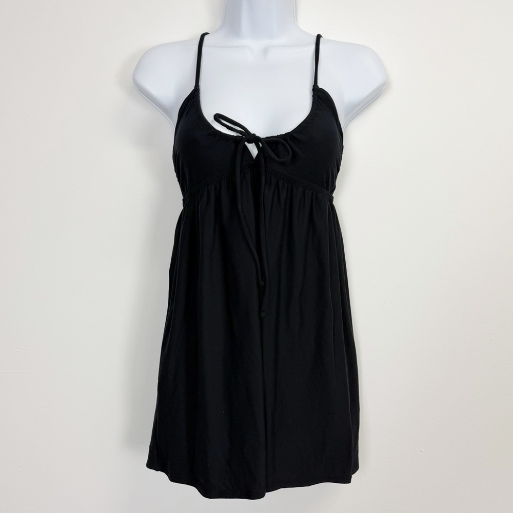 Salt + Cove Dress Womens Juniors XS Black Strappy Empire Waist Swim Cover Up